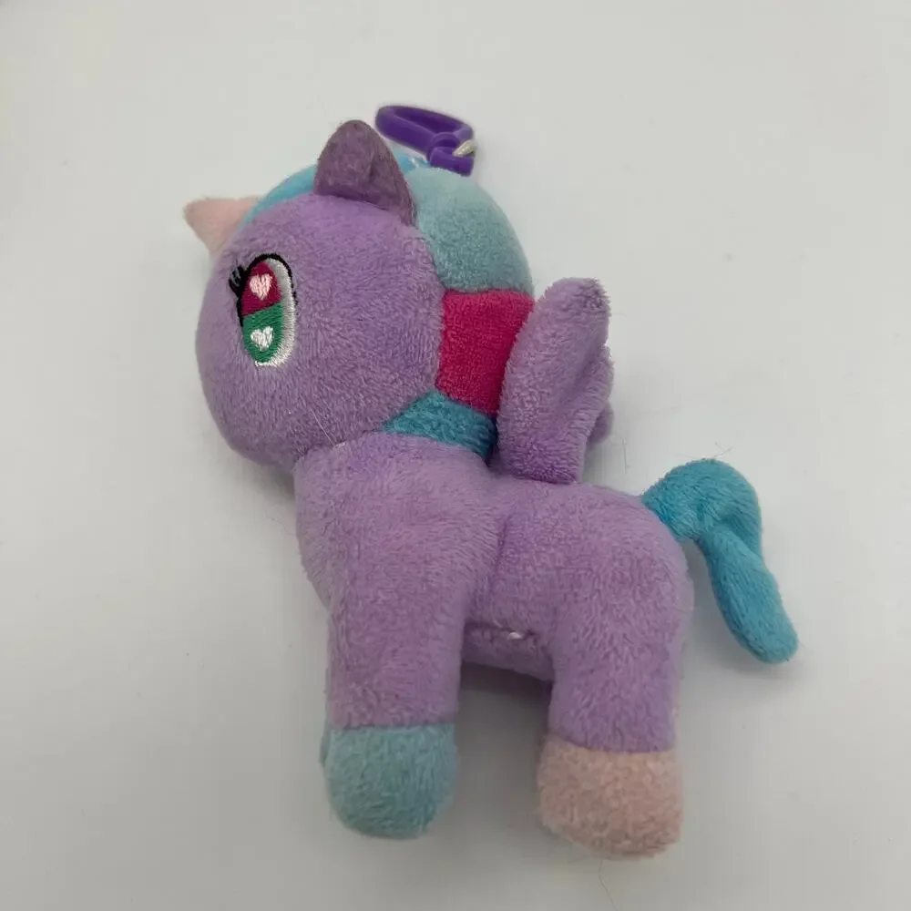 Lot of 2 Tokidoki Unicorn Plush Keychains Aurora World Bag Clip Keychain Purple